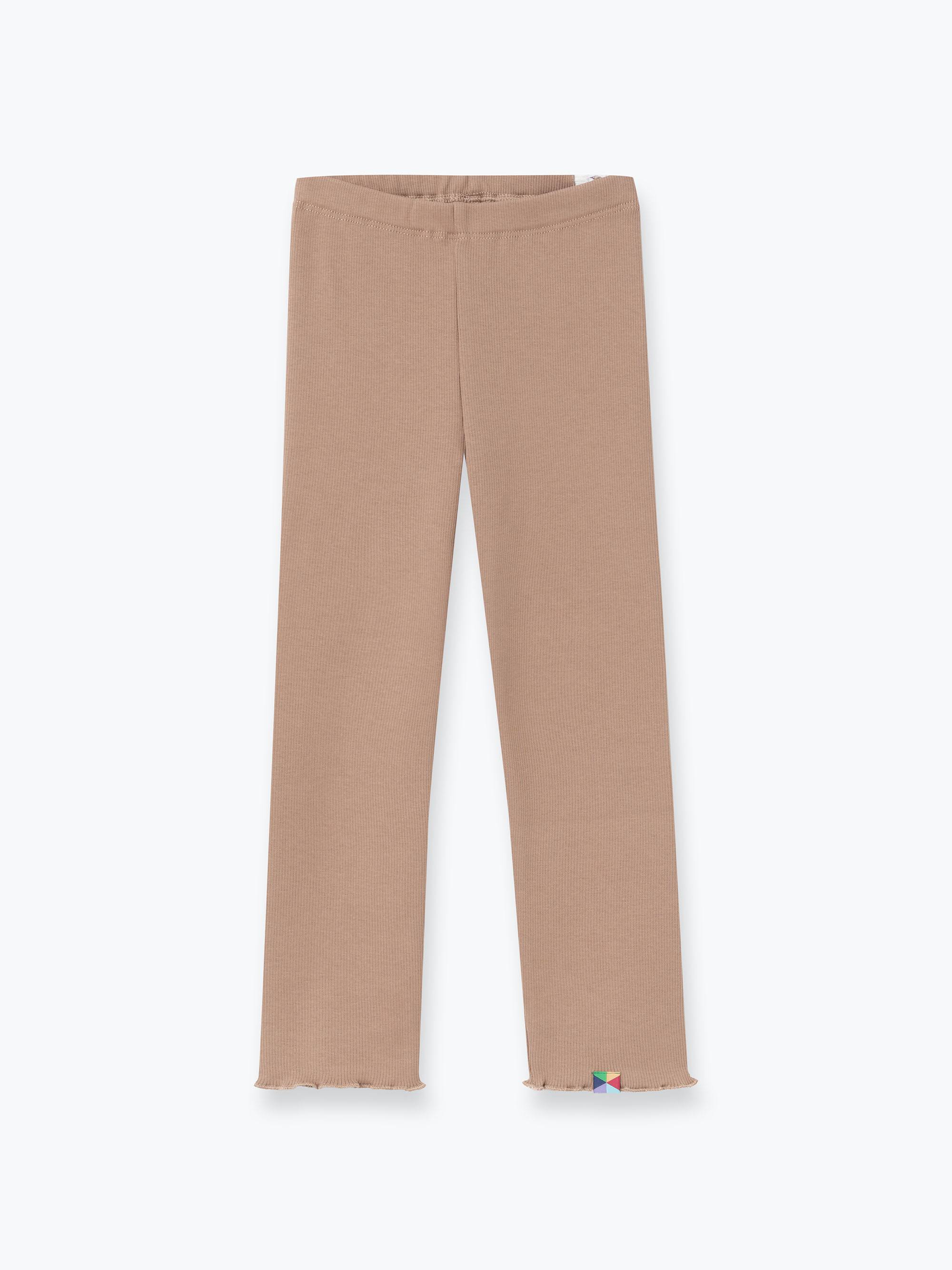 Mocha mousse legginsy prążkowane Junior